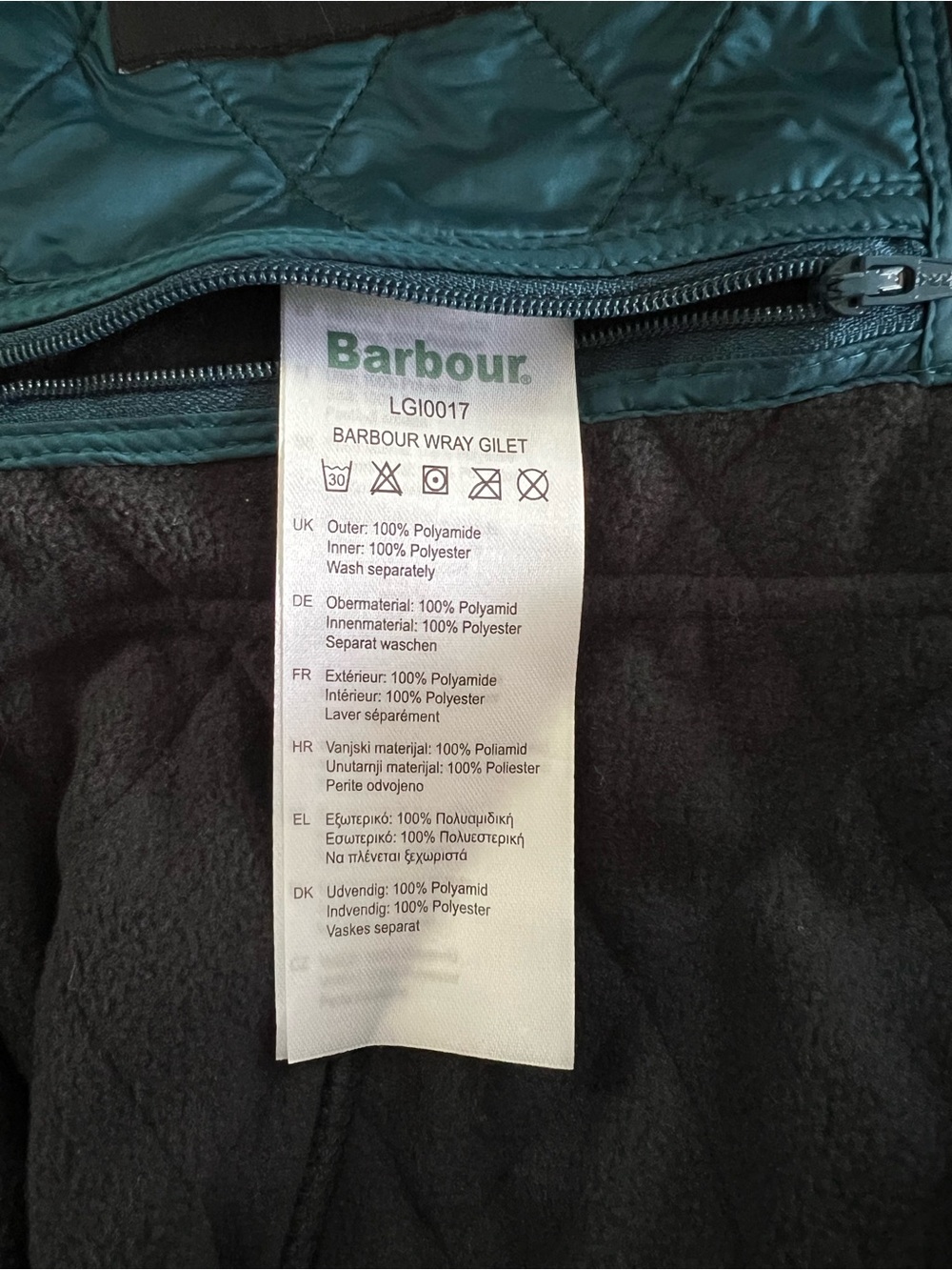 Barbour Wray Gilet Quilted Vest Sz. 10 - Picture 4 of 4